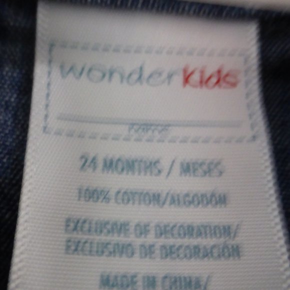 WONDERKIDS, 24 months, jean dress with flowers - Picture 4 of 5